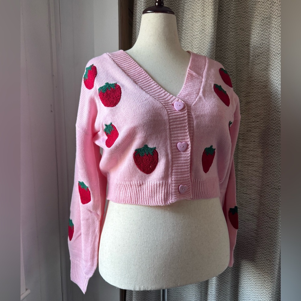 Hot Topic Strawberry Patch Cardigan